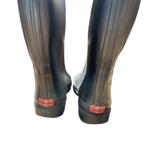 Chooka Women’s Tall Black Rain Rubber Boots Size 9 - Picture 3 of 9